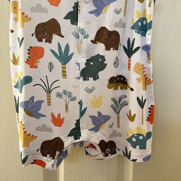 Angel Dear Cute Dino Dinosaur Shortie Romper Bamboo Boys Size 3-6 Months NWT - Picture 4 of 11
